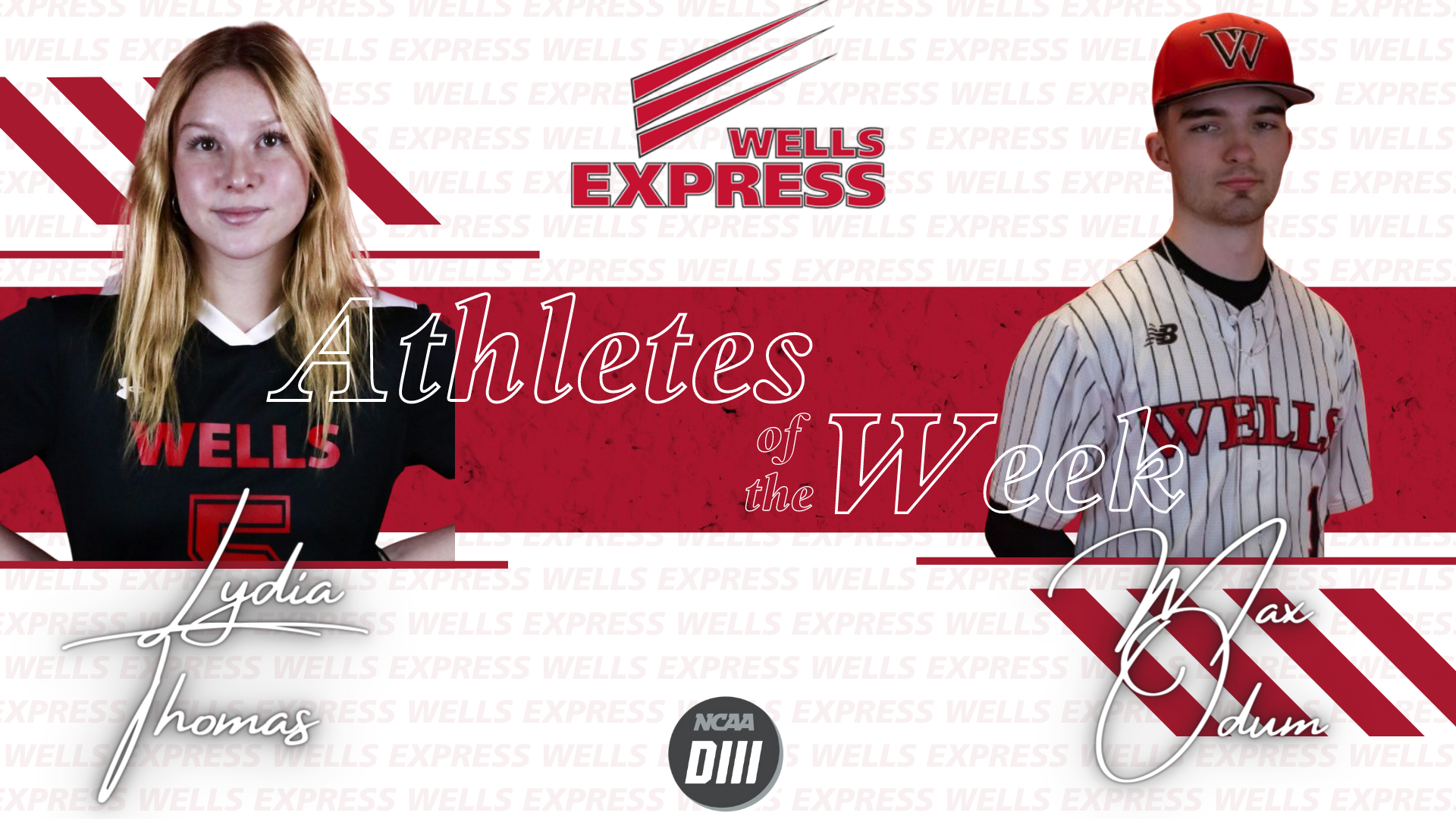 Max Odum and Lydia Thomas athletes of the week 