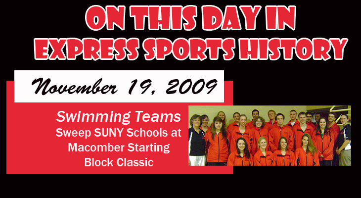 'On This Day' Express Swim Teams Sweep Macomber Starting Block Classic