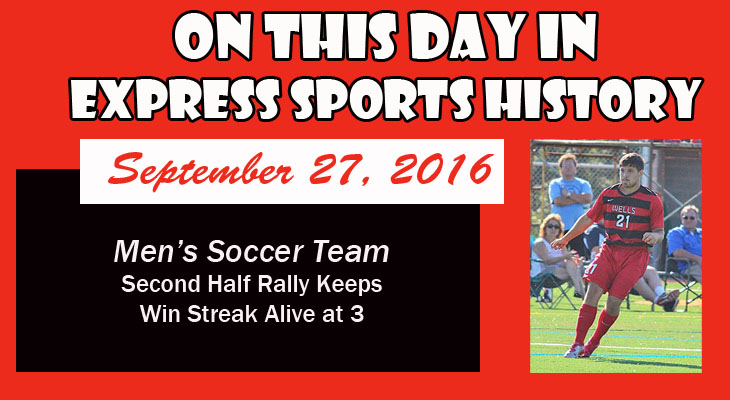 'On This Day' Men&rsquo;s Soccer Team Wins Third-Straight in Dramatic Fashion