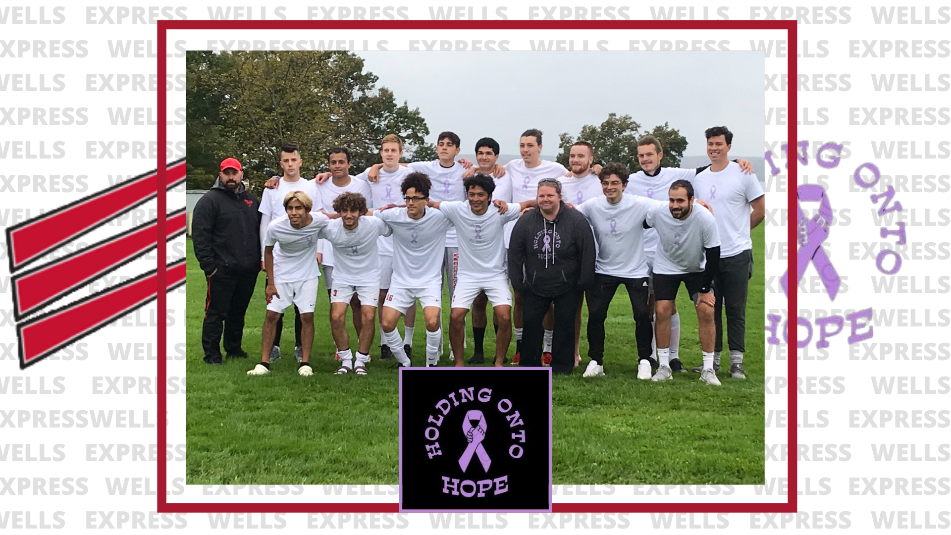Men's Soccer shows support with Holding Onto Hope