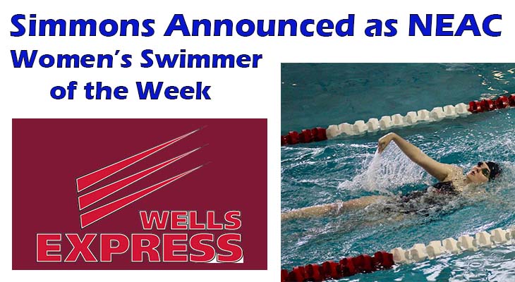 Simmons Garners NEAC Women&rsquo;s Swimmer of the Week