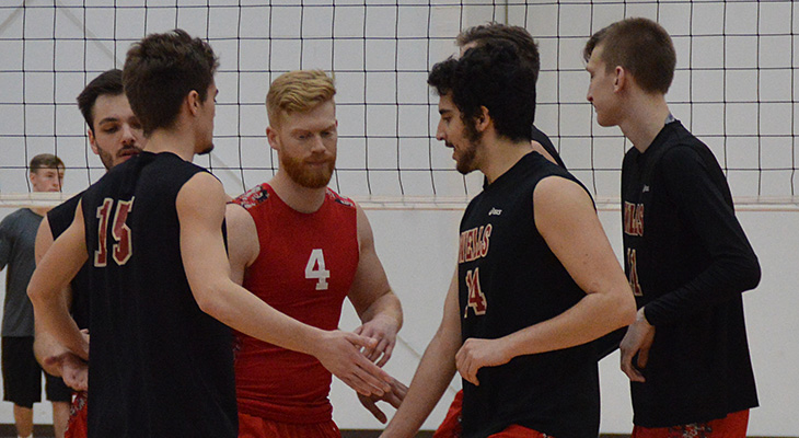 Men's Volleyball Earns NEAC Semifinal Win