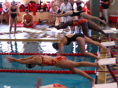 EXPRESS FALL TO CAZ AND WILLIAM SMITH IN DUAL MEET